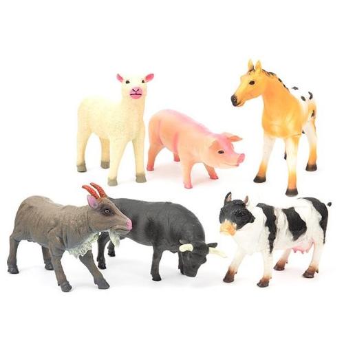 PARK&FARM - ANIMALI MORBIDI FATTORIA 6 SOGGETTI ASSORTITI 19/24CM