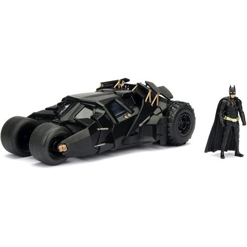 BATMAN THE DARK KNIGHT BATMOBILE IN SCALA 1:24 CON PERSONAGGIO DI BATMAN IN DIE CAST