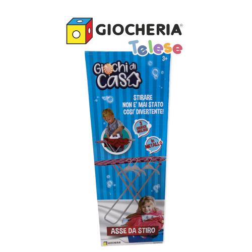 GIOCHI DI CASA - ASSE DA STIRO IN SCATOLA CON STENDINO E 3 GRUCCE
